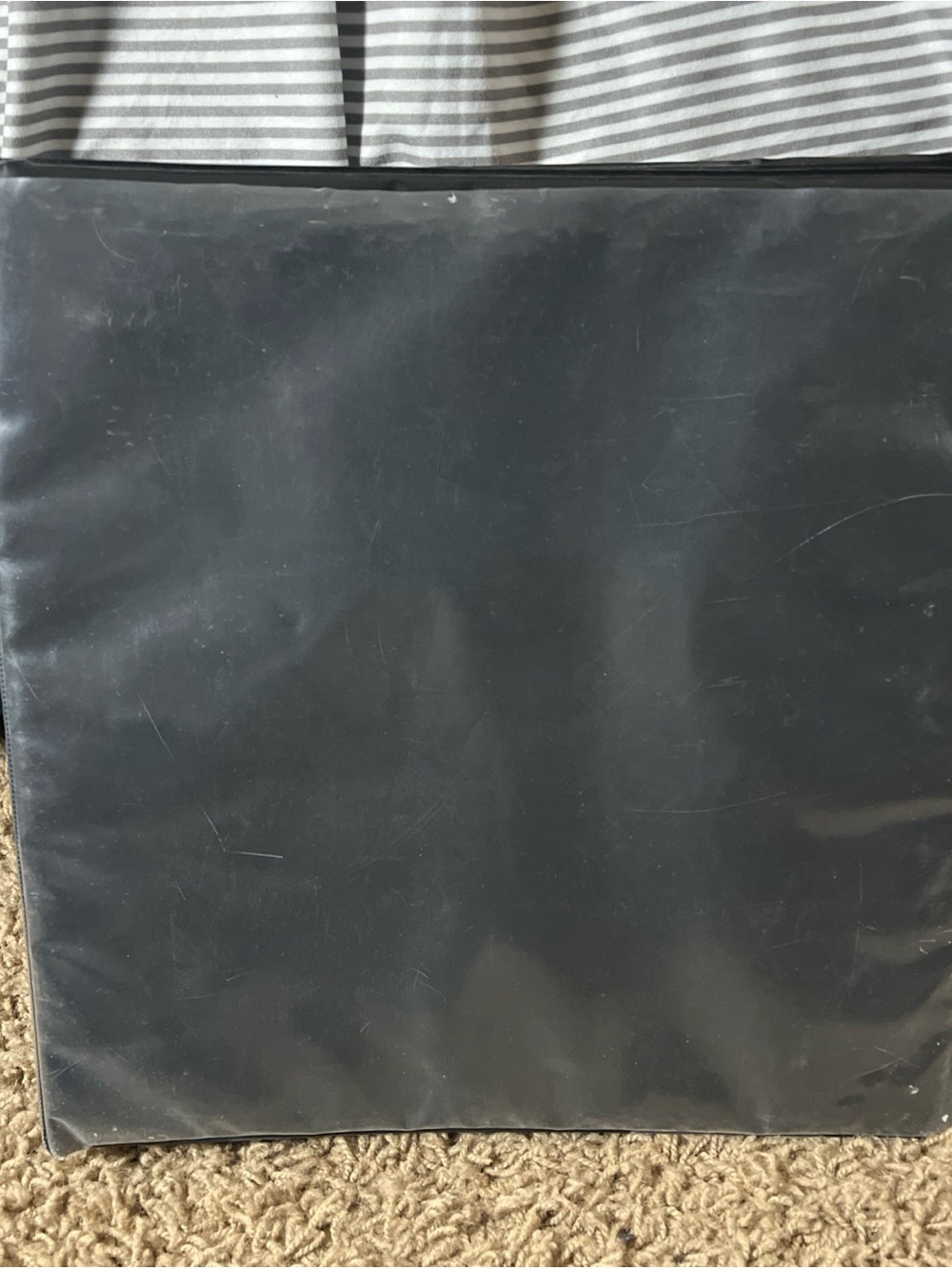 Men's Black Vinyl Portfolio Bag